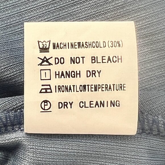 Mens Med Harrington Bomber Jacket Blue Full Zip Ribbed Corduroy Look Collared - Picture 5 of 8